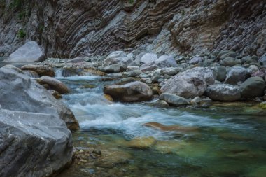 Dağ river gorge yakınındaki Panta Vrexei Evritania, Yunanistan