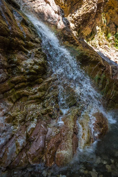 Cascadas en el río Krikiliotis en Panta Vrexei en Evritania, Grecia —  Fotos de Stock