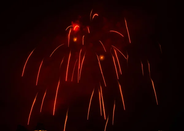 Pirotecnia de carnaval en Patras, Peloponeso, Grecia — Foto de Stock