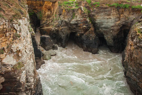 Güzel bir plaj olarak Catedrais İspanya Galiçya — Stok fotoğraf