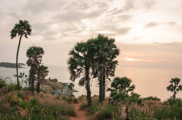 Puesta de sol en Nay Harn en la isla de Phuket en Tailandia — Foto de Stock