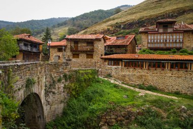 Güzel köy Barcena Maior Asturia y: Cantabria, Spain