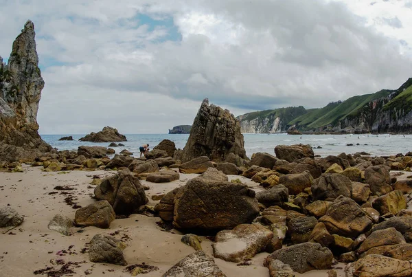 Güzel La Franca plaj Cantabria, İspanya — Stok fotoğraf