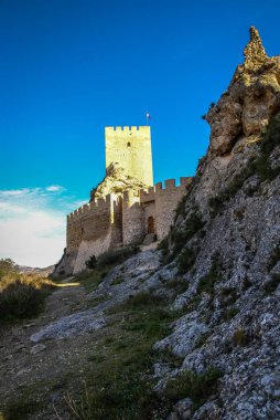 Güzel Ortaçağ Kalesi Sax, Valencia, İspanya