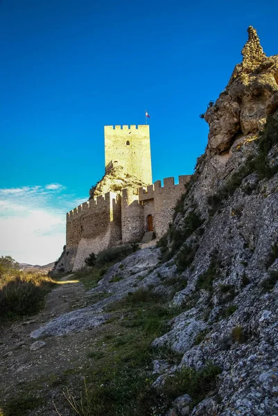 Vackra medeltida slott på Sax, Valencia, Spanien — Stockfoto