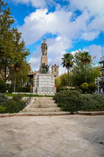 Міський пейзаж у білий місті Priego де Кордоба, Андалусия, Іспанія, у — стокове фото