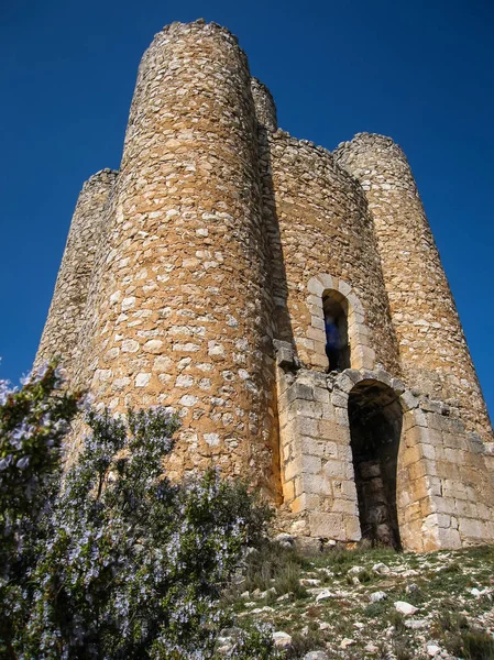 Középkori vár Alarcon, Castilla la Mancha, Spanyolország — Stock Fotó