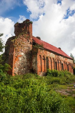 Eski Alman Kilisesi çevresinde Baltiysk, Rusya'nın kalıntıları
