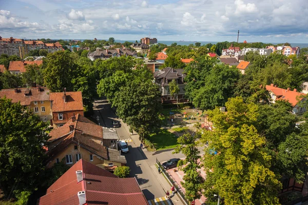 Stad landschap in Zelenogradsk, de regio Kaliningrad, Rusland — Stockfoto