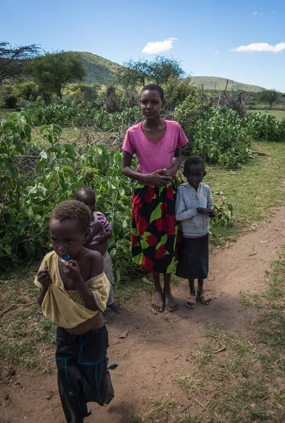 stock image Residents of Masai village, Kenia