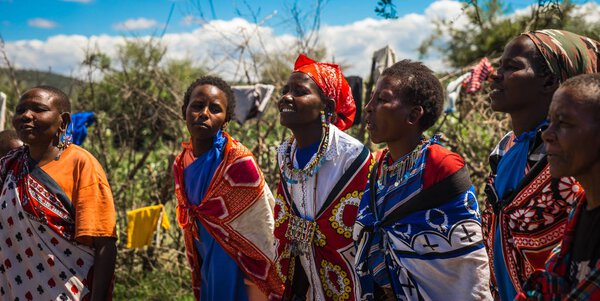 Residents of Masai village, Kenia