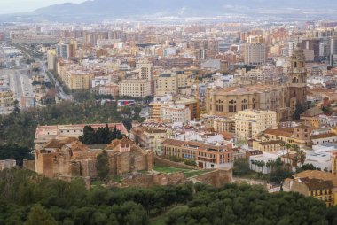 Bulutlu görünümünden hill İspanya Malaga