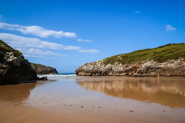 Unique plage de beauté rare Poo dans les Asturies et en Cantabrie, Espagne — Photo