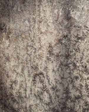 Frost'un üzerinde pencere cam Rus kışın