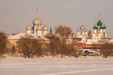 Rostov Kremlin içinde kar kış, Rusya Federasyonu