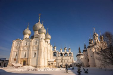 Rostov Kremlin içinde kar kış, Rusya Federasyonu