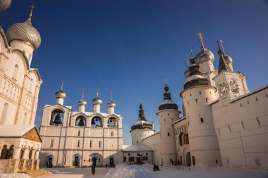 Rostov Kremlin içinde kar kış, Rusya Federasyonu