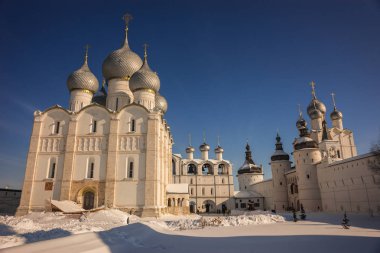 Rostov Kremlin içinde kar kış, Rusya Federasyonu