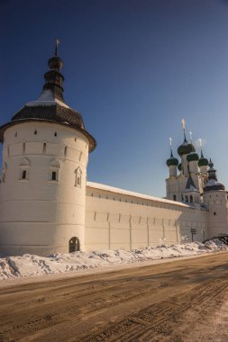 Rostov Kremlin içinde kar kış, Rusya Federasyonu