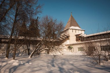 Yaroslavl Kremlin içinde kar kış, Rusya Federasyonu