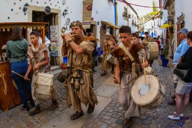 Obidos Portekiz yıllık Ortaçağ Festivali