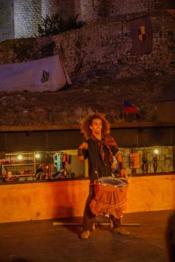 Obidos Portekiz yıllık Ortaçağ Festivali