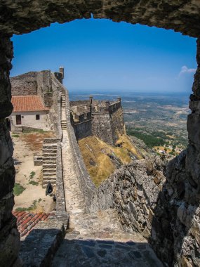 Antik Ortaçağ kalesinin Marvao, Portekiz