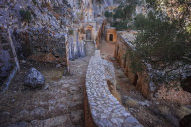 Kalıntıları Manastırı Governeto, Crete, Yunanistan