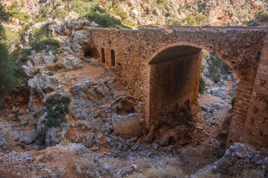 Kalıntıları Manastırı Governeto, Crete, Yunanistan