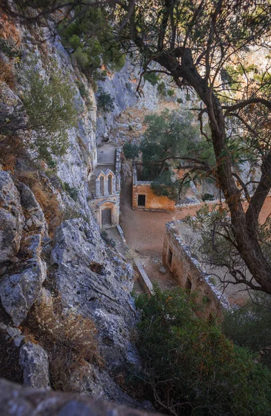 Rovine del monastero Governeto a Creta, Grecia — Foto Stock