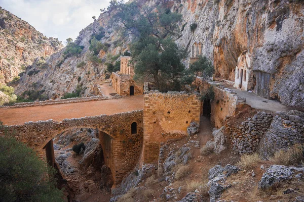 Ruins of monastery Governeto at Crete, Greece — Stock Photo, Image