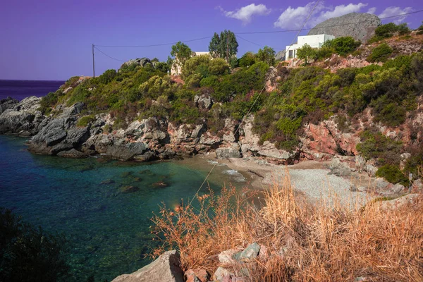 Pintoresco paisaje marino en Bahía de Souda, Grecia —  Fotos de Stock