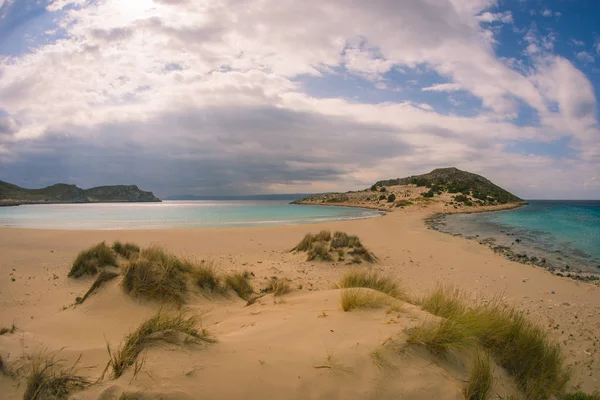 Scenic Plaża Simos w Grecji na wyspie Elafonisos — Zdjęcie stockowe