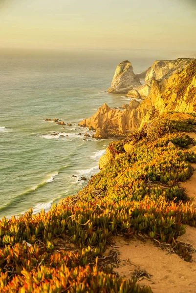 Beau coucher de soleil à Cabo da Roca au Portugal — Photo