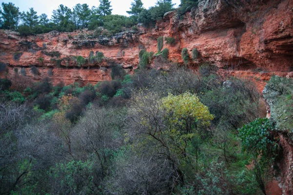 Vista pitoresca da vala do meteorito em Demiana no Peloponne — Fotografia de Stock