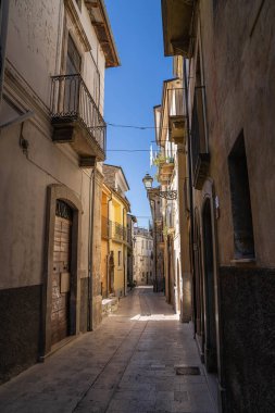 İtalya, Abruzzo Pacentro 'da şehir manzarası