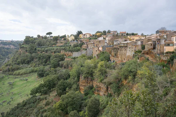 Scenic mountain view to the city of Salci in Lazio, Italy — Stock Photo, Image