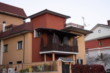 Avezzano 'da şehir manzarası Abruzzo, İtalya