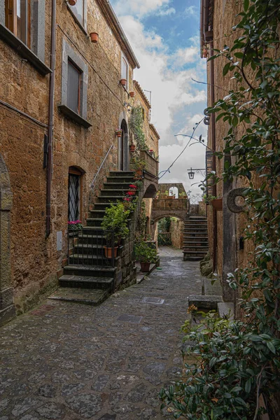 Lazio, İtalya 'da Civita di Bagnoregio' da şehir manzarası — Stok fotoğraf