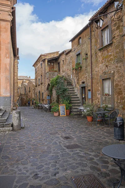 Stadtbild in der Civita di bagnoregio in Latium, Italien — Stockfoto