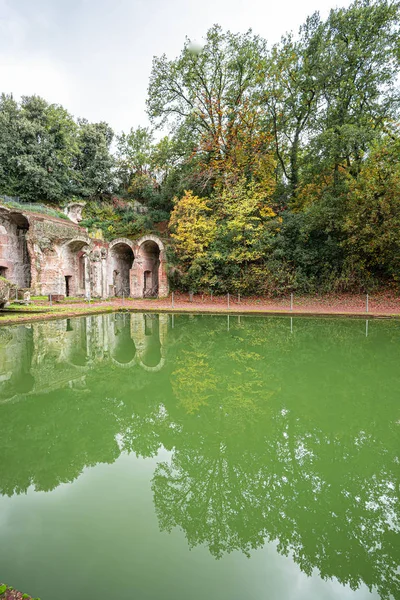 Ancient pool called Canopus in Villa Adriana (Hadrian\'s Villa),