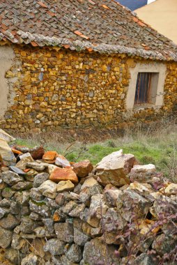 Urban landscape in one of of  red cities of Spain  Alquite