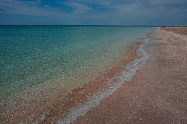 Schilderachtige Zee Landschap Spit Belyayus Krim — Stockfoto