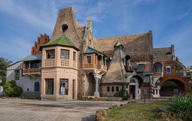 Roma 'da Torlonia Villasında Baykuş Evi (casina civette) -modern lib