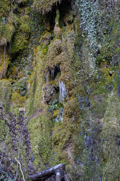 Vallocchie waterfall in Castel di Tora, Lazio, Italy — Stock Photo, Image