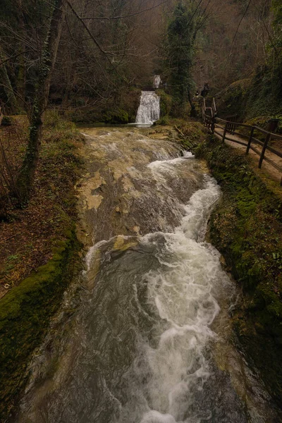 Afbeelding Van Marmeren Waterval Bij Terni Umbrië Italië — Stockfoto