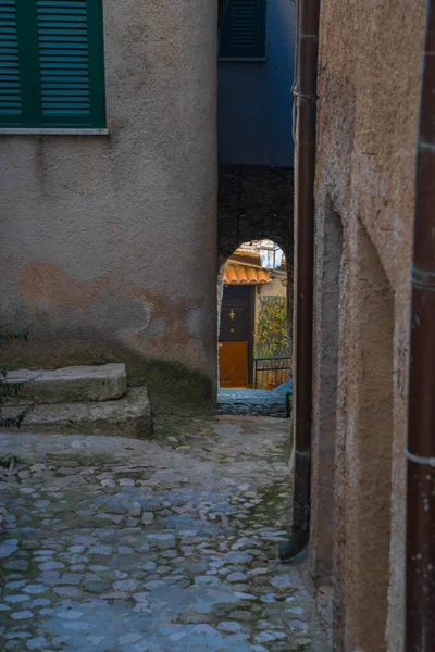 Paisaje Urbano Ciudad Medieval Collalto Sabino Lazio Italia — Foto de Stock