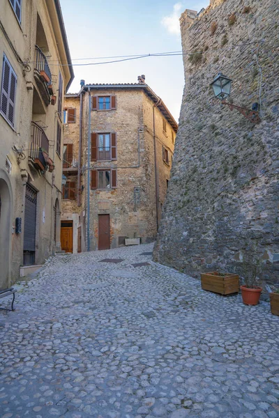 Talya Nın Lazio Kentindeki Ortaçağ Şehri Collalto Sabino Şehir Manzarası — Stok fotoğraf