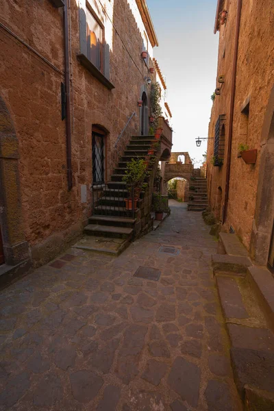 Cityscape Cidade Medieval Civita Bagnoregio Lazio Itália — Fotografia de Stock