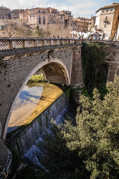 Waterfalls City Tivoli Villa Gregoriana Lazio Italy — Stock Photo, Image